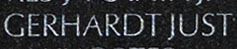 Engraving on The Wall of the name of Sergeant First Class Gerhardt “Gabby” Just, U.S. Army,